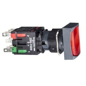Schneider XB6-DW4B2B Kırmızı Dikdörtgen Işıklı Buton