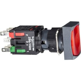 Schneider XB6-DW4B2B Kırmızı Dikdörtgen Işıklı Buton