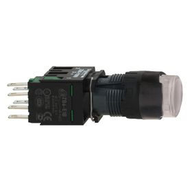 Schneider XB6AW1B1B 16 mm 12-24V 1NA Yaylı Dönüşlü Beyaz Çıkık Işıklı Buton
