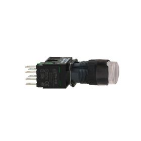 Schneider XB6AW1B1B 16 mm 12-24V 1NA Yaylı Dönüşlü Beyaz Çıkık Işıklı Buton