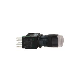 Schneider XB6AW1B1B 16 mm 12-24V 1NA Yaylı Dönüşlü Beyaz Çıkık Işıklı Buton