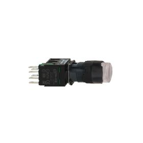 Schneider XB6AW1B1B 16 mm 12-24V 1NA Yaylı Dönüşlü Beyaz Çıkık Işıklı Buton