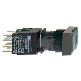 Schneider XB6DF3B1B Yeşil 12-24V 1NA 16mm Sıva Altı Dikdörtgen Buton