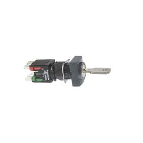 Schneider XB6DGC5B 16 mm 1NA+1NK 2 Konumlu Sabit Siyah Dikdörtgen Mandal Buton