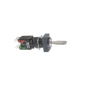 Schneider XB6DGC5B 16 mm 1NA+1NK 2 Konumlu Sabit Siyah Dikdörtgen Mandal Buton