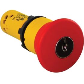 Schneider XB7NS9445 22 mm 1NA+1NK Kırmızı 40mm Mantar Kafalı Anahtarlı Acil Stop Butonu