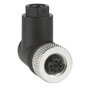 Schneider XZ-CC12FCM40B M12 4 Pinli 90 Derece Konnektör