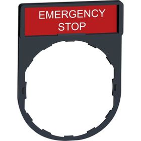 Schneider ZBY2330 8x27 mm Emergency Stop Etiketli için 30x40 mm Tutucu