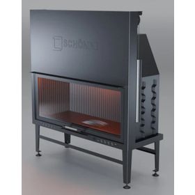 Schömne Elegance Asansörlü Çelik Düz 120'lik Şömine Haznesi