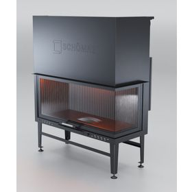 Schömne Elegance Asansörlü Çelik Sağ Açık 110 cm Şömine Haznesi