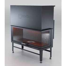 Schömne Elegance Asansörlü Çelik Sağ Açık 120 cm Şömine Haznesi