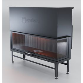 Schömne Elegance Asansörlü Çelik Sağ Açık 150 cm Şömine Haznesi