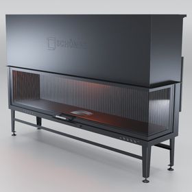 Schömne Elegance Asansörlü Çelik Sağ Açık 200 cm Şömine Haznesi