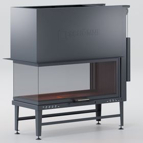 Schömne Elegance Asansörlü Epi Çelik 120'lik Şömine Haznesi