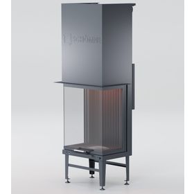 Schömne Elegance Dik Üç Tarafı Camlı Asansörlü 50x60x50x80 Şömine Küp Hazne
