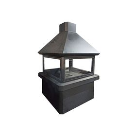 Schömne Yuvarlak Kenarlı 100x100 cm Kare Tipi Orta Şömine