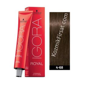 Schwarzkopf 4.68 Kahve Çikolata Kızıl İgora Royal Saç Boyası