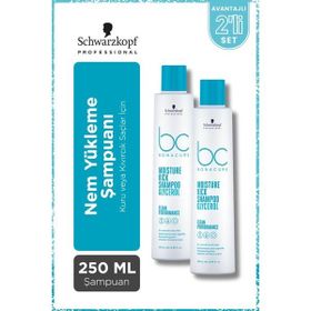 Schwarzkopf Bonacure BC Clean Nem Yükleme Kuru ve Kıvırcık Saçlar İçin 2x250 ml Şampuan