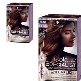 Schwarzkopf Colour Specialist 4.54 Güneş Işıltılı Kahve 2 Adet Saç Boyası