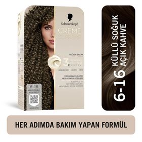 Schwarzkopf Creme Supreme Yoğun Bakım Full Kit 6 16 Küllü Soğuk Açık Kahve Saç Boyası