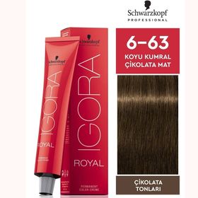 Schwarzkopf İgora 6.63 Koyu Kumral Mat Çikolata 60 ml Saç Boyası