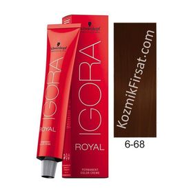 Schwarzkopf İgora 6.68 Koyu Kumral Çikolata Kızıl 60 ml Saç Boyası
