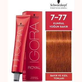 Schwarzkopf Igora 7 Adet Royal 7-77 Kumral Yoğun Bakır Saç Boyası