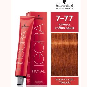 Schwarzkopf Igora 8 Adet Royal 7-77 Kumral Yoğun Bakır Saç Boyası