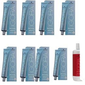 Schwarzkopf Igora 8 Adet Royal Highlifts 12-1 Özel Açıcı Sandre Saç Boyası + 1 lt Oksidan