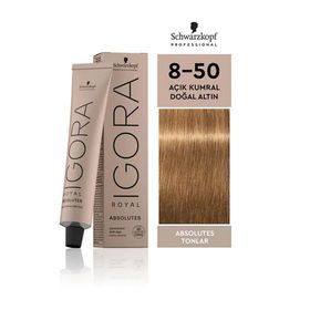 Schwarzkopf Igora Royal 8-50 Açık Kumral Doğal Altın 60 ml Saç Boyası