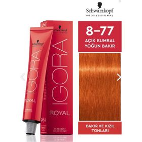 Schwarzkopf Igora Royal 8-77 Açık Kumral Yoğun Bakır 60 ml Saç Boyası