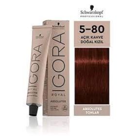 Schwarzkopf Igora Royal Absolutes 5-80 Açık Kahve Doğal Kızıl Saç Boyası
