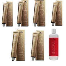 Schwarzkopf Igora Royal Absolutes 8-60 Açık Kumral Çikolata Doğal 8 Adet Saç Boyası + 1 lt Oksidan