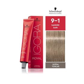 Schwarzkopf Igora Royal Doğal Tonlar 9-1 Sandre Sarı 60 ml Saç Boyası