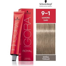 Schwarzkopf Igora Royal Doğal Tonlar 9-1 Sandre Sarı 60 ml Saç Boyası