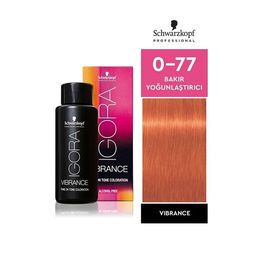 Schwarzkopf Igora Vibrance Amonyaksız Yarı Kalıcı 60 ml 0-77 Bakır Konsantre Saç Boyası