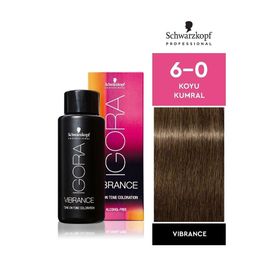 Schwarzkopf Igora Vibrance Amonyaksız Yarı Kalıcı 60 ml 6-0 Koyu Kumral Doğal Saç Boyası