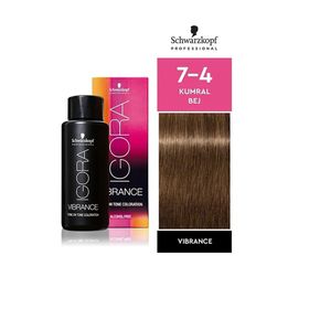Schwarzkopf Igora Vibrance Amonyaksız Yarı Kalıcı 60 ml 7-4 Kumral Bej Saç Boyası
