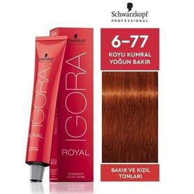 Schwarzkopf Igora Vibrance Amonyaksız Yarı Kalıcı 60 ml 7-77 Kumral Yoğun Bakır Saç Boyası