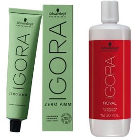 Schwarzkopf Igora Zero Amm 3 Adet 10-19 Saç Boyası+1 lt Oksidan