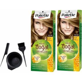 Schwarzkopf Palette Natural 7.5 Açık Karamel 2x50 ml Saç Boyası +Boyama Seti