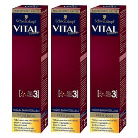 Schwarzkopf Vital Colors 7-554 Altın Karamel X 3 Adet Krem Saç Boyası