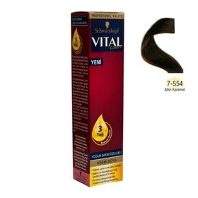Schwarzkopf Vital Colors No:7.554 Altın Karamel Tüp Saç Boyası