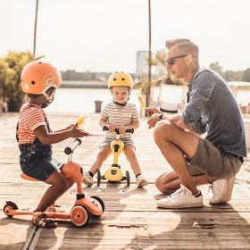 Scoot And Rıde Helmet Sarı Bebek Kaskı