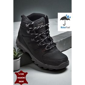 Scooter 5558 Siyah Ortopedik Taban Su Geçirmez Hakiki Deri Outdoor Erkek Bot