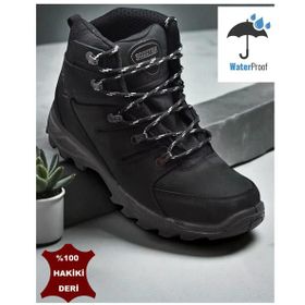 Scooter 5558 Siyah Ortopedik Taban Su Geçirmez Hakiki Deri Outdoor Erkek Bot