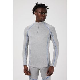 Scorp Thermo-Fit Extreme Gri Erkek Termal Fermuarlı Üst Kayak İçliği