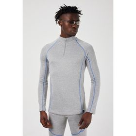Scorp Thermo-Fit Extreme Gri Erkek Termal Fermuarlı Üst Kayak İçliği