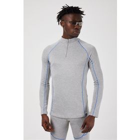 Scorp Thermo-Fit Extreme Gri Erkek Termal Fermuarlı Üst Kayak İçliği