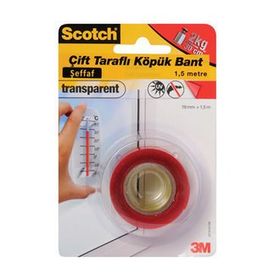 Scotch 19 mm 1.5 m Şeffaf Montaj Bandı